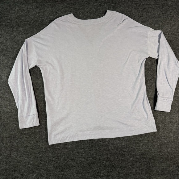 ANTHROPOLOGIE Lilla P Blue V Neck Cotton Soft Shirt Top Women's Large - Picture 8 of 9